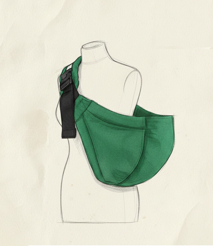 Vom ersten Entwurf bis zur Perfektion: Unser einzigartiger Schnitt wurde so entworfen, dass er die Ergonomie des Kindes respektiert und den Komfort der Eltern maximiert.